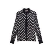 Blomstret Chevron Bluse