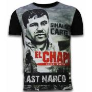 El Chapo Último Narco Rhinestone - Herre T-shirt - 11-6260Z
