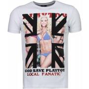 God Save Playtoy Rhinestone - Herre T-Shirt - 4778W