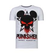 Punisher Mickey Rhinestone - Herre T-shirt - 13-6208W