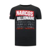T-Shirt med Tryk Narcos Billionaire