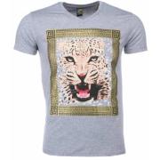 Billige Trøjer Online Tigerprint - Herre T-Shirt - 1415G