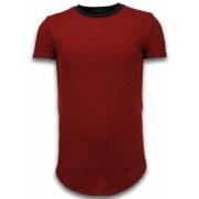 3D Lang Pasform Skjorte med Lynlås - Herre T-Shirt - T09183R