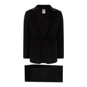 Sort Blazer Suit med Klassisk Revers