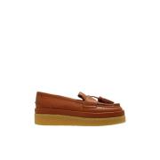 Jamie Loafers, Brune Platform Loafers