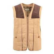 Moleskin Vest med Suede Detaljer