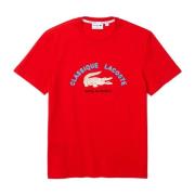 Franske e røde broderede T-shirts