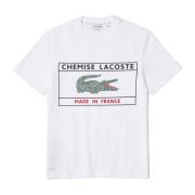 Krokodille Print Bomuld T-Shirt