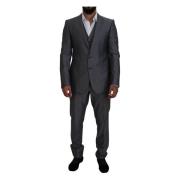 Grå Slim Fit Suit - SICILIA 3-delt