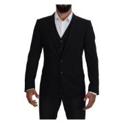 Sort Jakke Vest 2-delt MARTINI Blazer