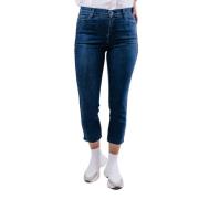 Slim Cropped Jeans med Flettede Afslutninger