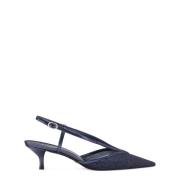 Sparkle Mesh Slingback Hæl Mule