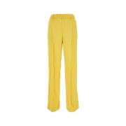 Gule Viskose Wide-Leg Sweatpants