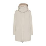 Beige Parka til Kvinder