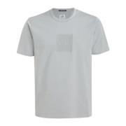 Grå T-shirt med Logo Print