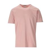 Afslappet pasform lyserød bomuld T-shirt