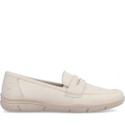 Beige Læder Loafers