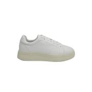 Hvide Læder Platform Sneakers