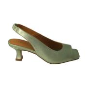 Metallic Green High Heel Sandals