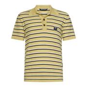 Stribet Bomuld Terry Polo Shirt