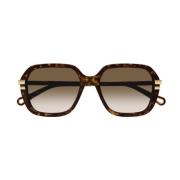Vintage Rektangulære Solbriller med Tynd Acetate Renew Ramme