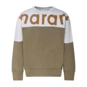 Khaki & Lysegrå Logo Sweatshirt