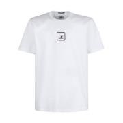Retro Hvid Metropolis Print T-Shirt