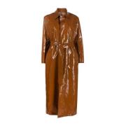 Brun Glansfuld Trenchcoat