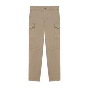 Khaki Stretch Bomulds Cargo Bukser