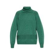 Grøn rullekrave sweater