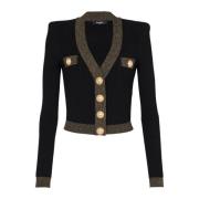 Guld Trim Strik Cardigan