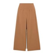 Beige Uld Stretch Bukser