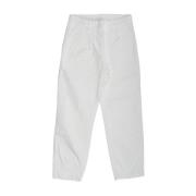 Hvide bukser med fløjlseffekt
