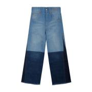Blå Patchwork Jeans til Børn