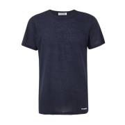 Blå T-shirt - Regular Fit - 100% Bomuld