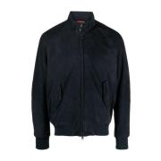 Blå Suede G9 Harrington Jakke