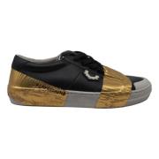 Sort og Guld Lav-Top Sneakers