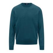 SEBASTIEN MERINO GREEN TEAL Sweater til Mænd