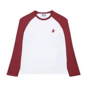 Hvid og Rød Stjerneprint T-Shirt