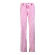 Rosa Velvet Corduroy Jeans til Mænd