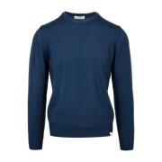 Blå Merinould Crew-Neck Sweater