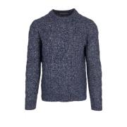 Blå Crew Neck Sweater