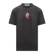 Crew Neck T-shirt med Unikt Brystlomme