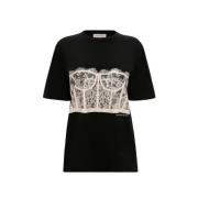 Sort Blondekorset Print T-shirt