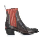 Texano Støvler i Rød, Grå og Sort Læder