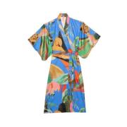 Dancing Wood Blue Silke Kimono