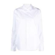 Tidløs hvid bomuldsskjorte