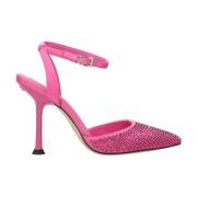 Imani Satin Slingbacks med Rhinestones