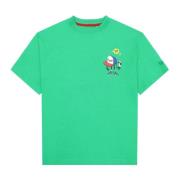 Frisk Grøn Junior T-Shirt med Super Cap Club Print