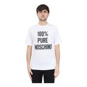 Økologisk bomulds T-shirt med kontrastprint